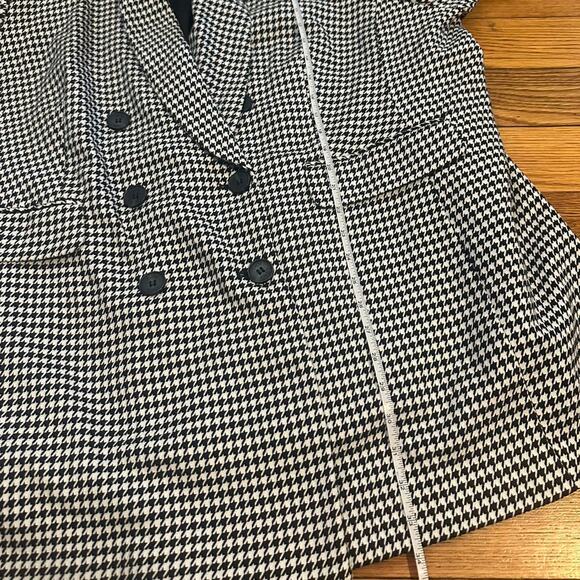 Black and white houndstooth blazer o - Picture 6 of 7